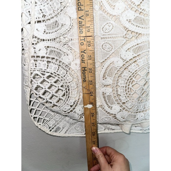 Sundance White Lace Crochet Shadow Dance Women's Top/Tunic Size‎ XS - Picture 4 of 7